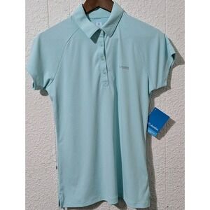 Columbia shirt, womens, Omni Freeze Zero, Small, green, polo
